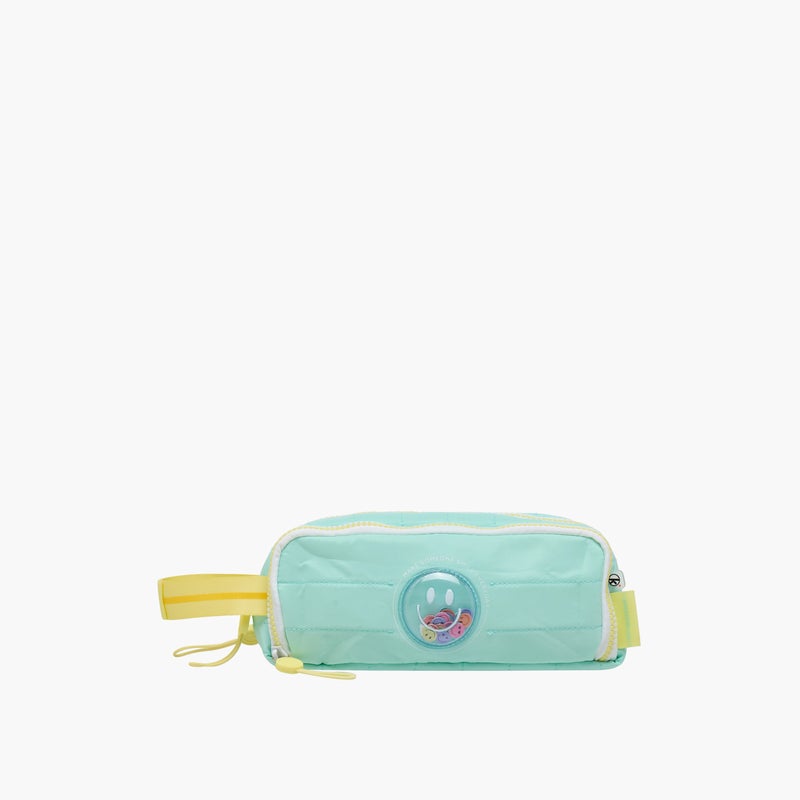 Mayfair Pouch - smile It Mint-3 Compartment (Nylon) Mint & Yellow \ 22X9X5 - Image 1